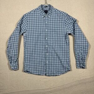 J.Crew Men's Slim Fit Button Down Shirt Blue Plaid Cotton Size M